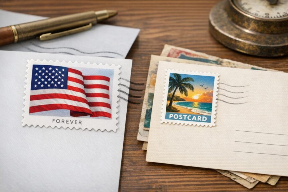 forever stamp vs postcard stamp