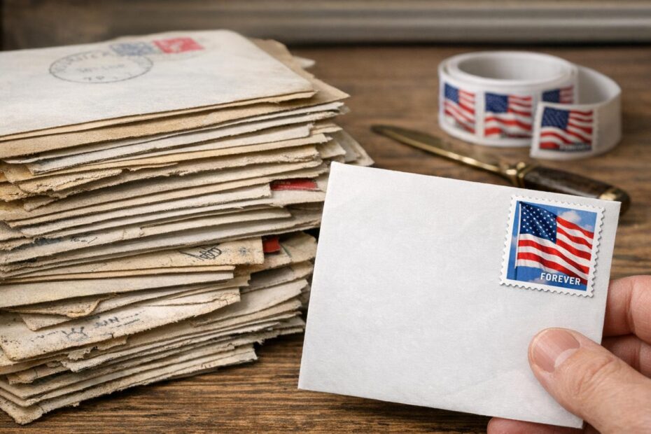 are old envelopes valid with current postage