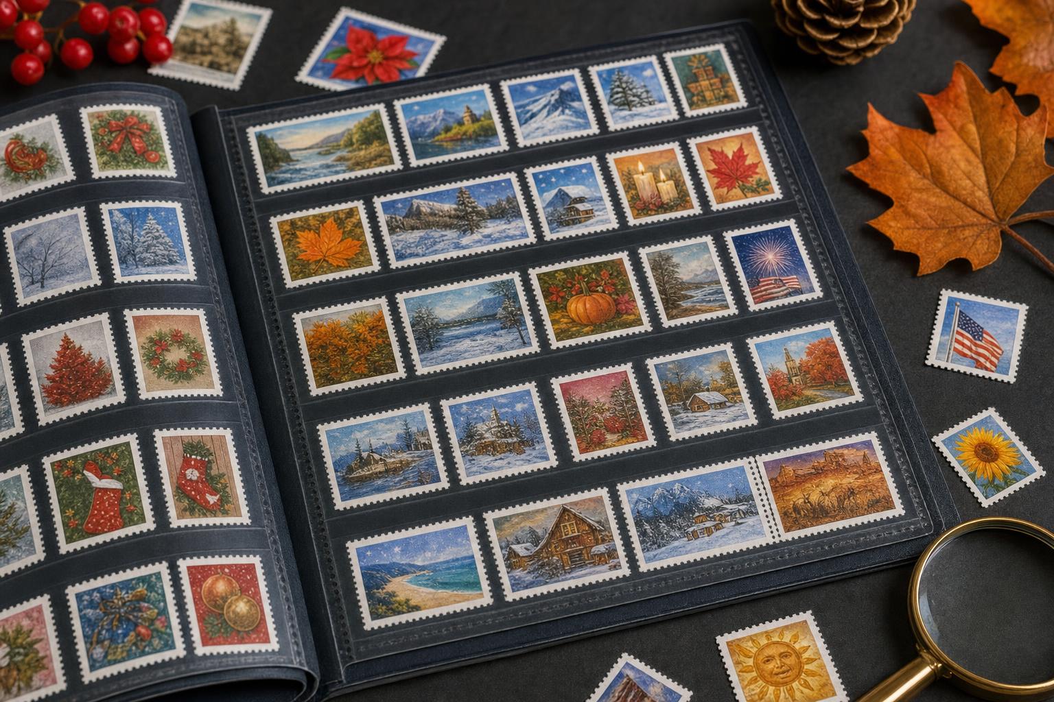 seasonal stamp design trends by year