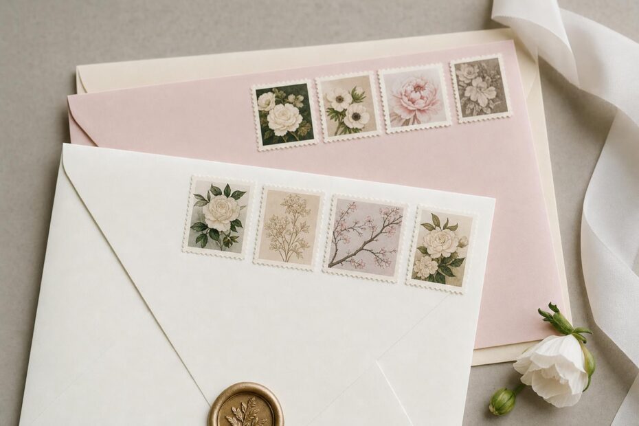 best wedding invitation postage designs
